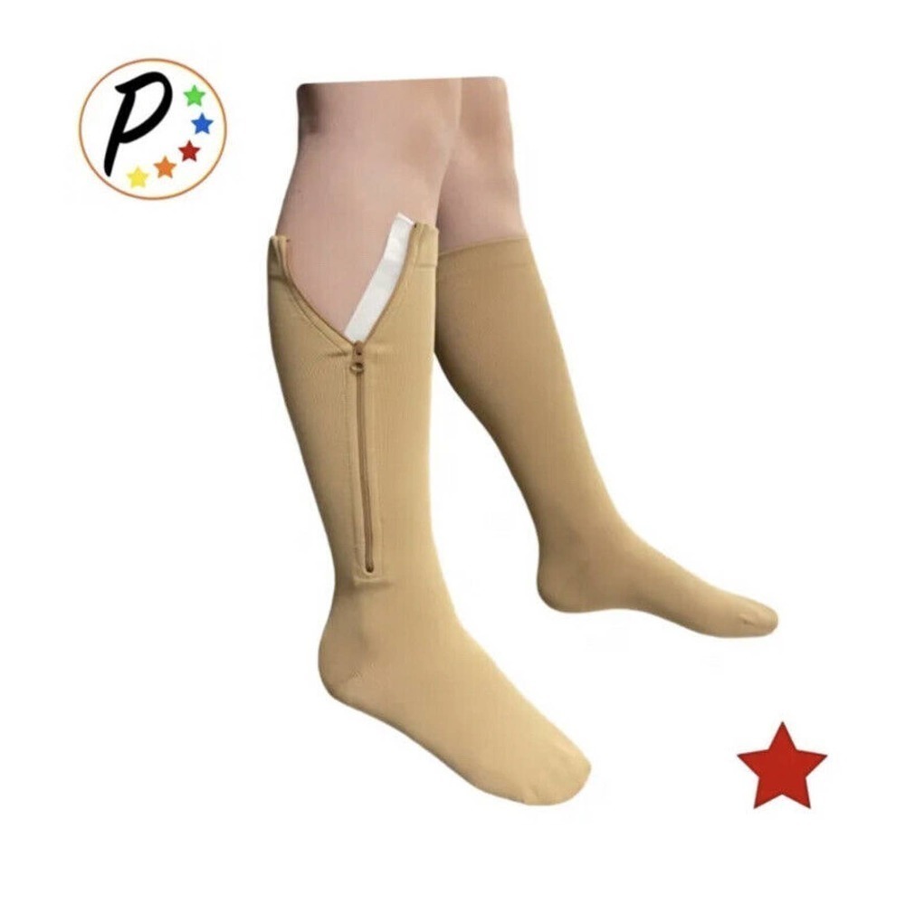 Presadee Original Closed Toe 20-30 mmHg Firm Leg Compression YKK Zip Socks XXL‍ - Picture 3 of 8